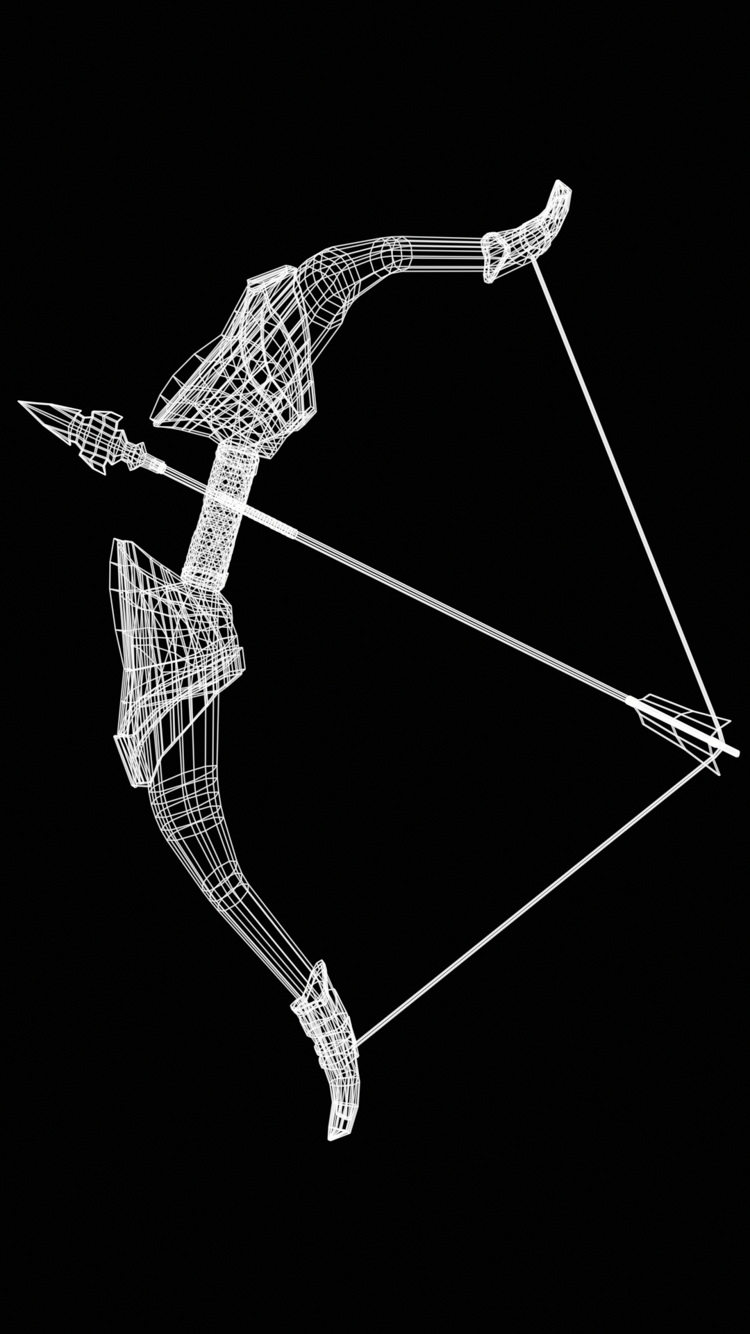 Mystical bow wireframe