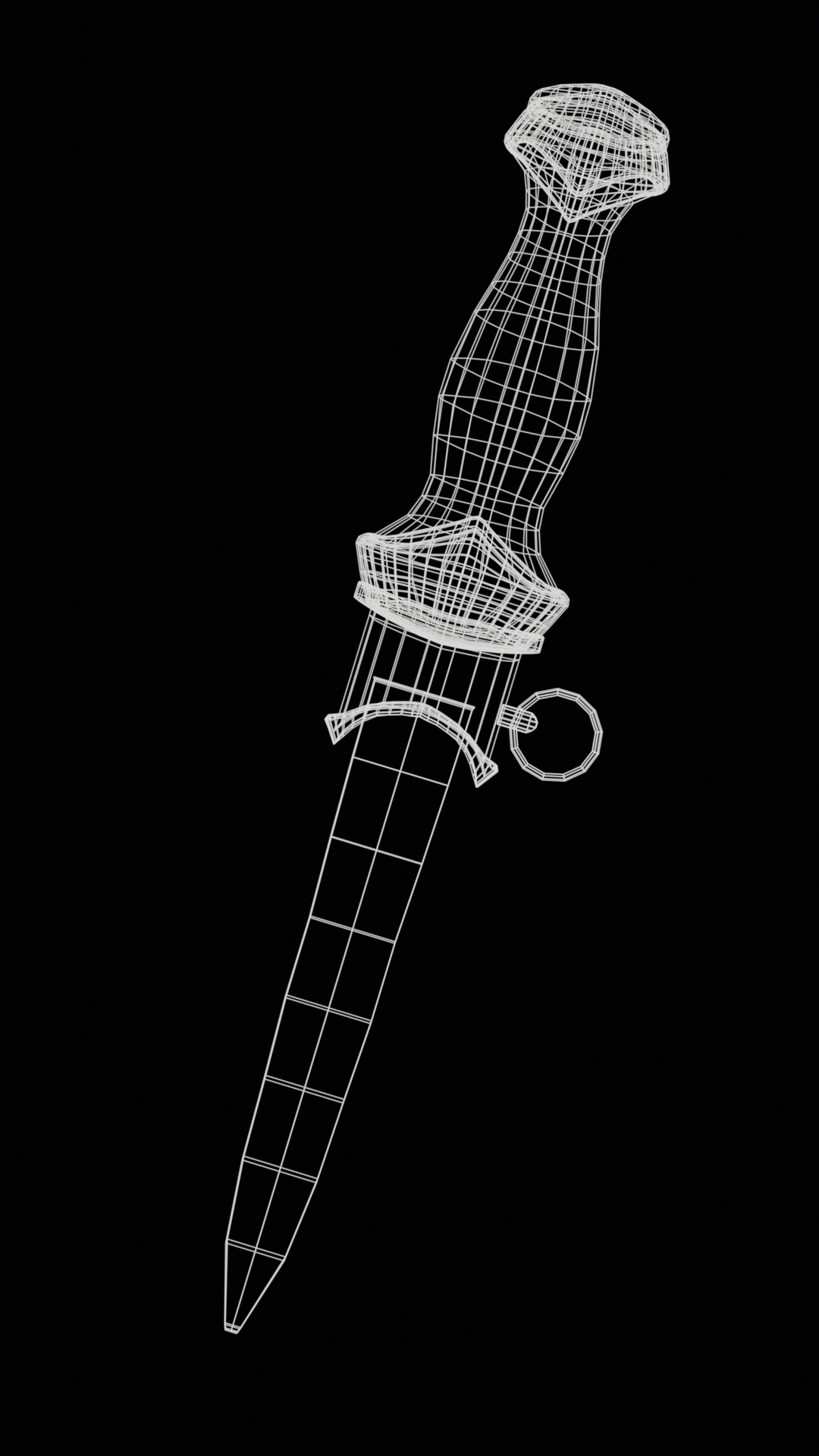 Fantasy dagger wireframe
